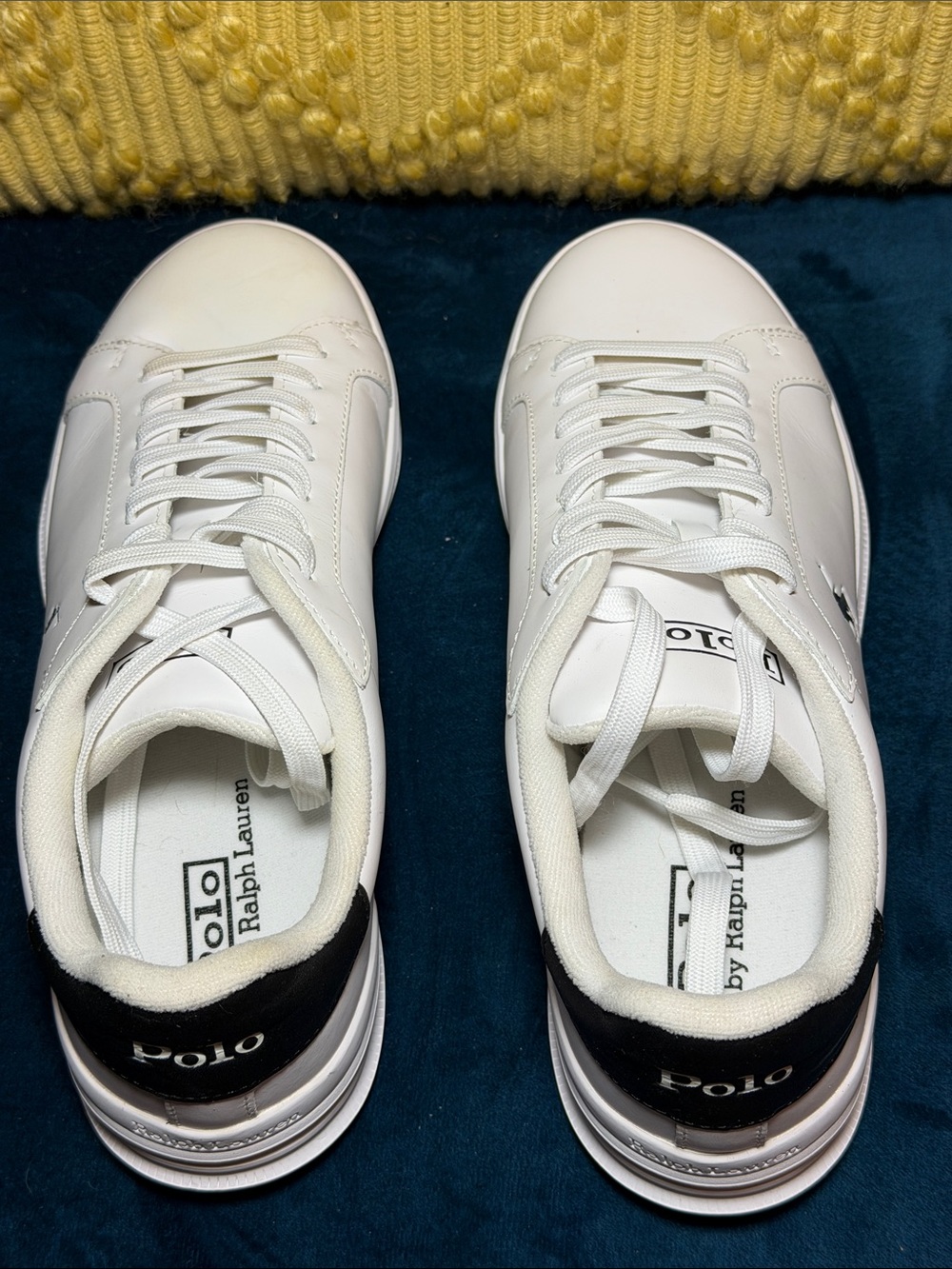 Polo Ralph Lauren Men's Heritage Court II Leather Low Top Sneaker in White